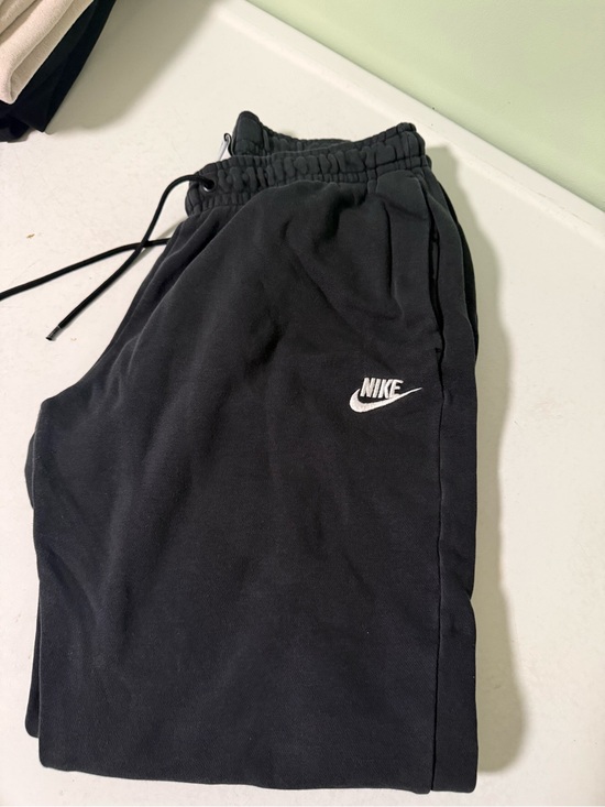 Nike Pants - Nike Black Jogger Sweatpants with White Swoosh size M